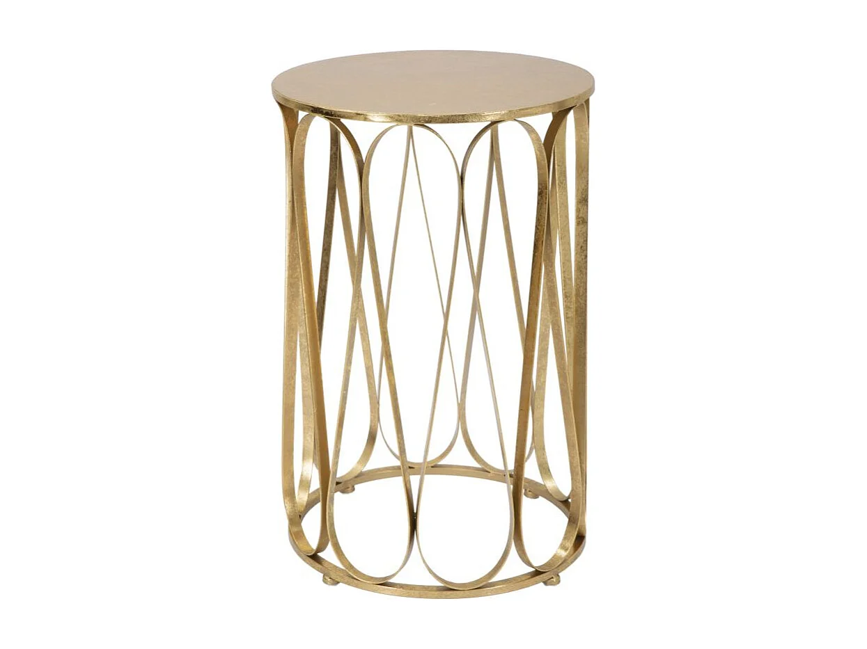 Table d'Appoint Design "Venice" 58cm Or