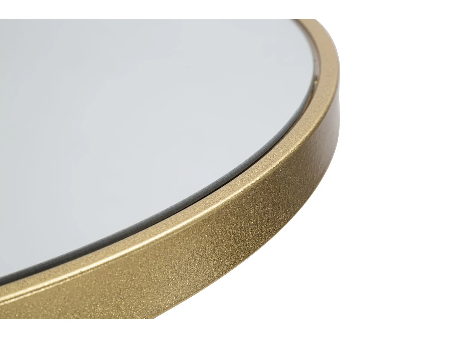 Tavolo bar in metallo dorato con piano in vetro a specchio Ø cm 60x105