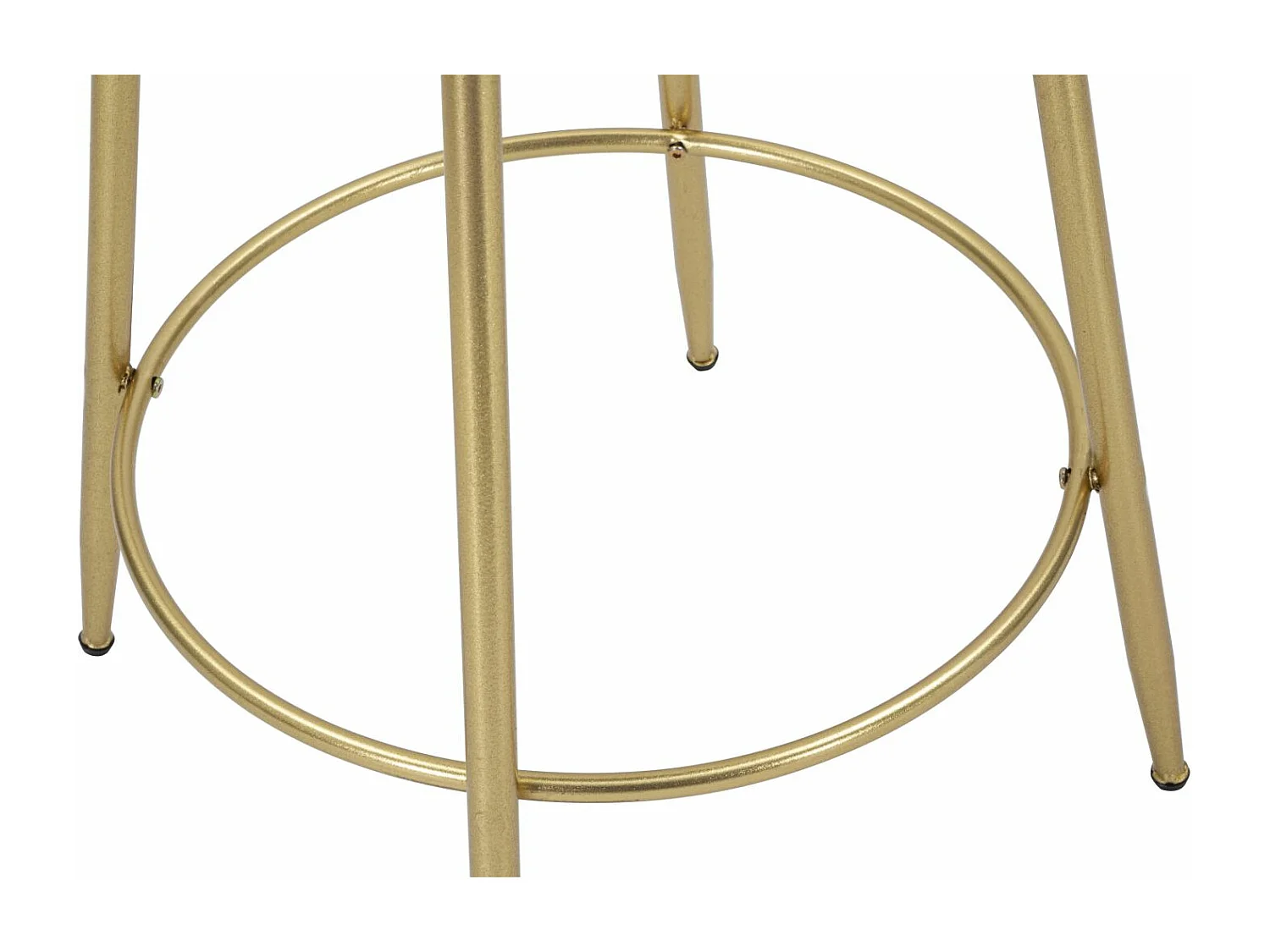 Tavolo bar in metallo dorato con piano in vetro a specchio Ø cm 60x105