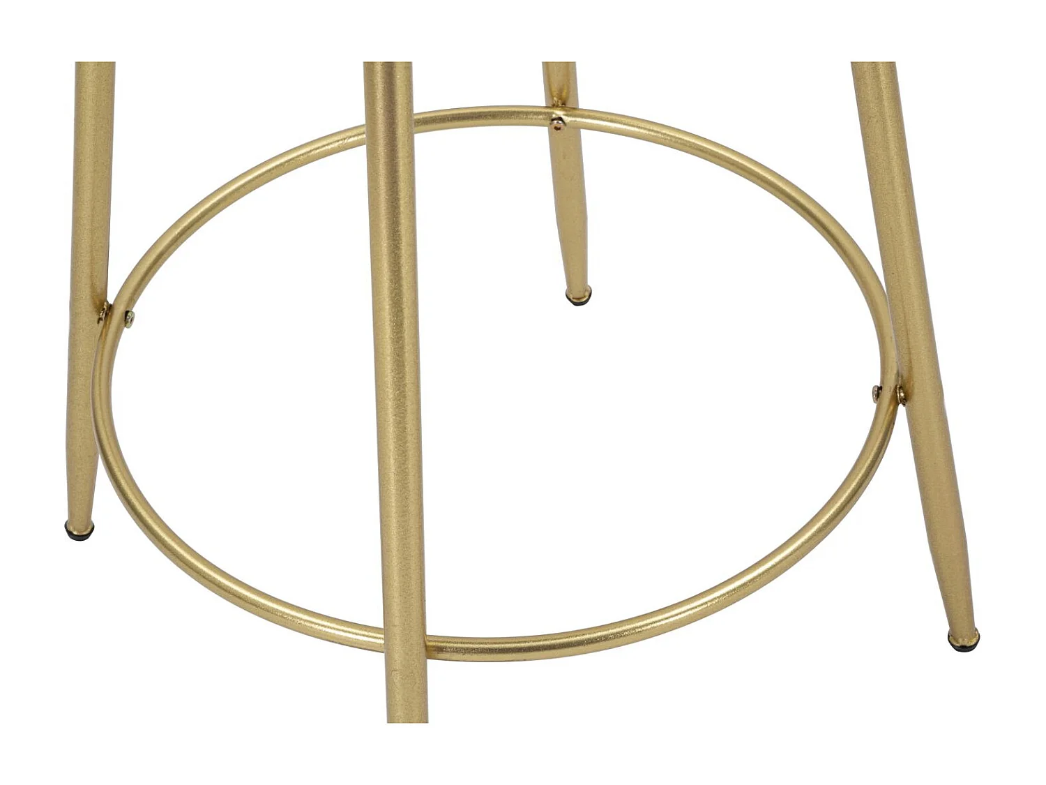 Tavolo bar in metallo dorato con piano in vetro a specchio Ø cm 60x105