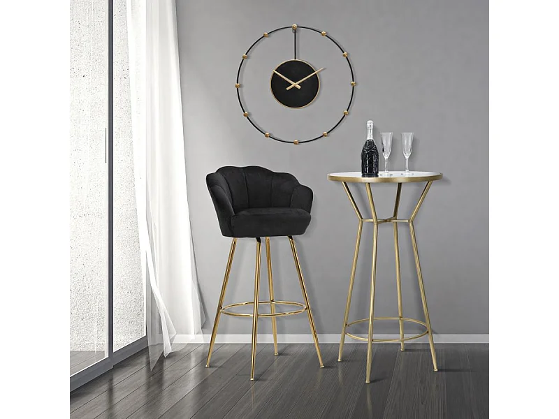 Table de Bar Miroir "Circle" 105cm Or