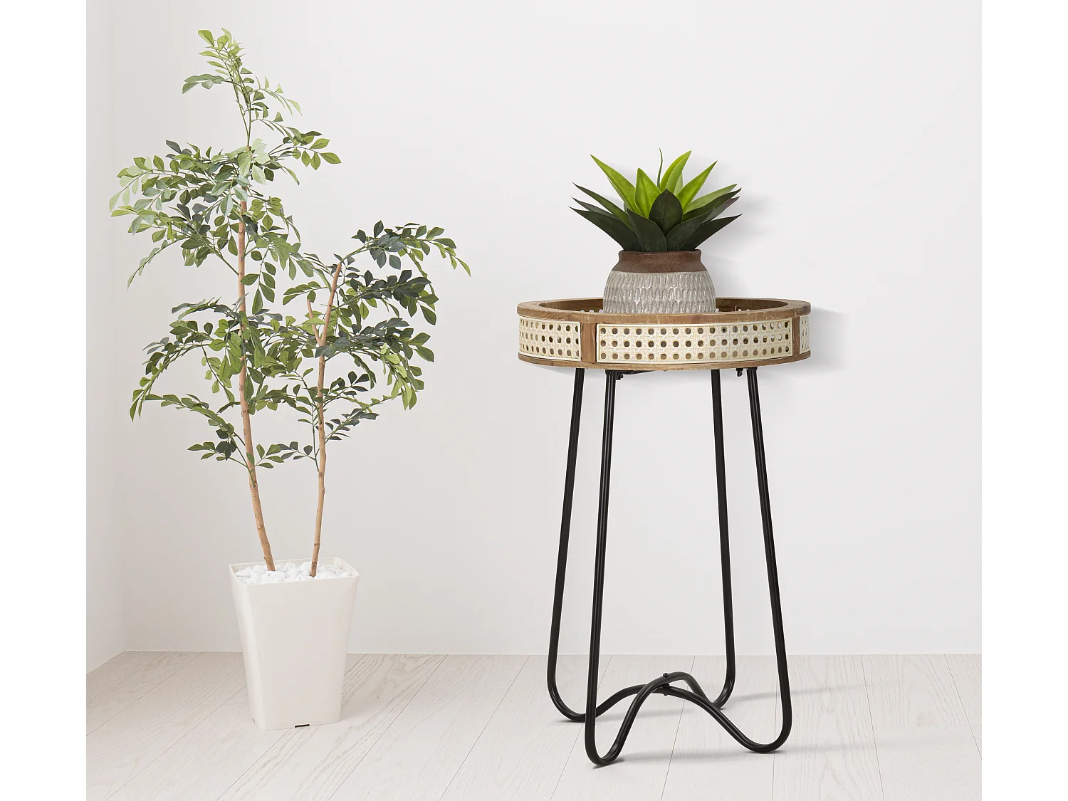 Table d'Appoint Design "Fuji" 60cm Naturel