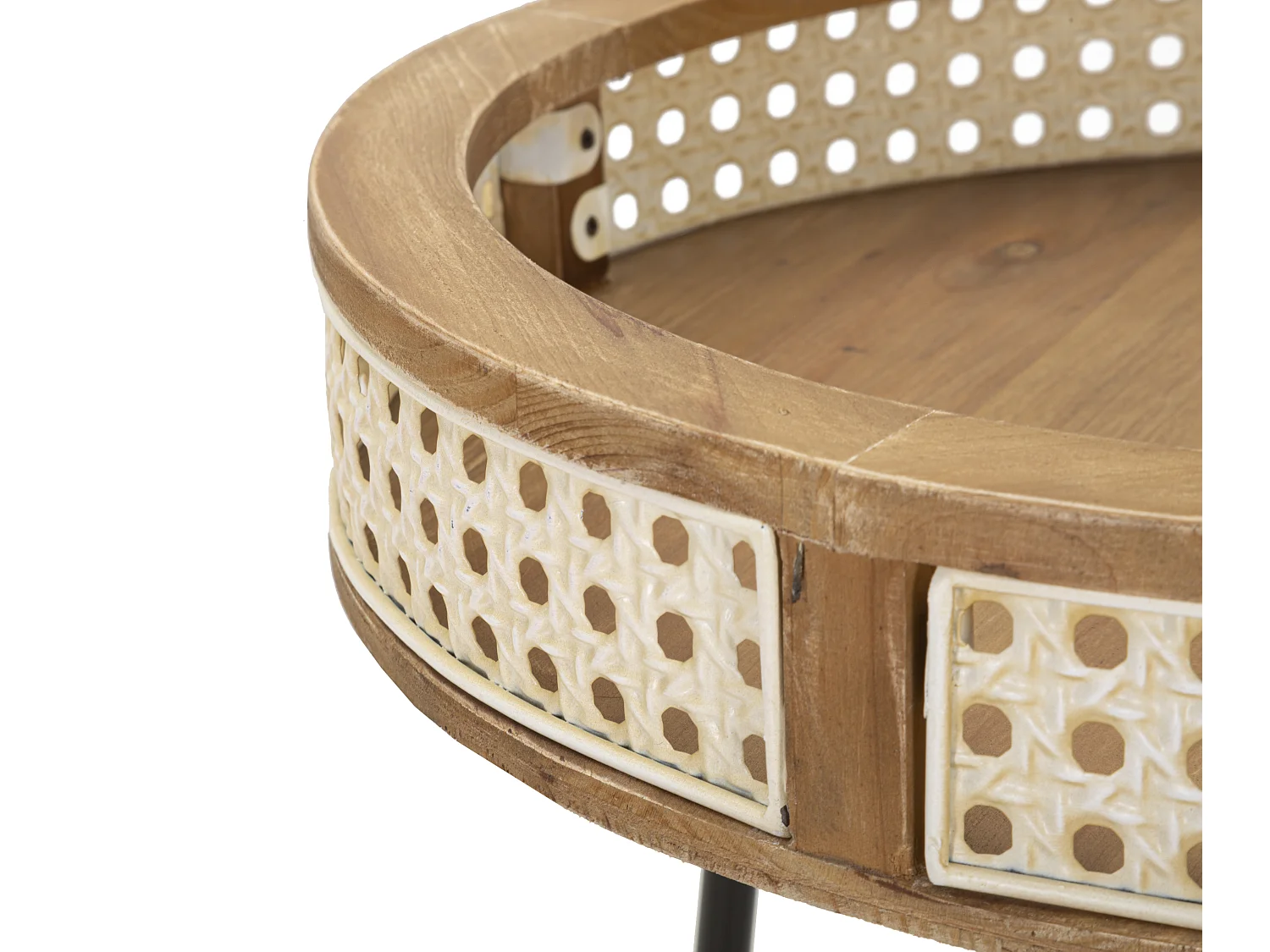 Table d'Appoint Design "Fuji" 60cm Naturel