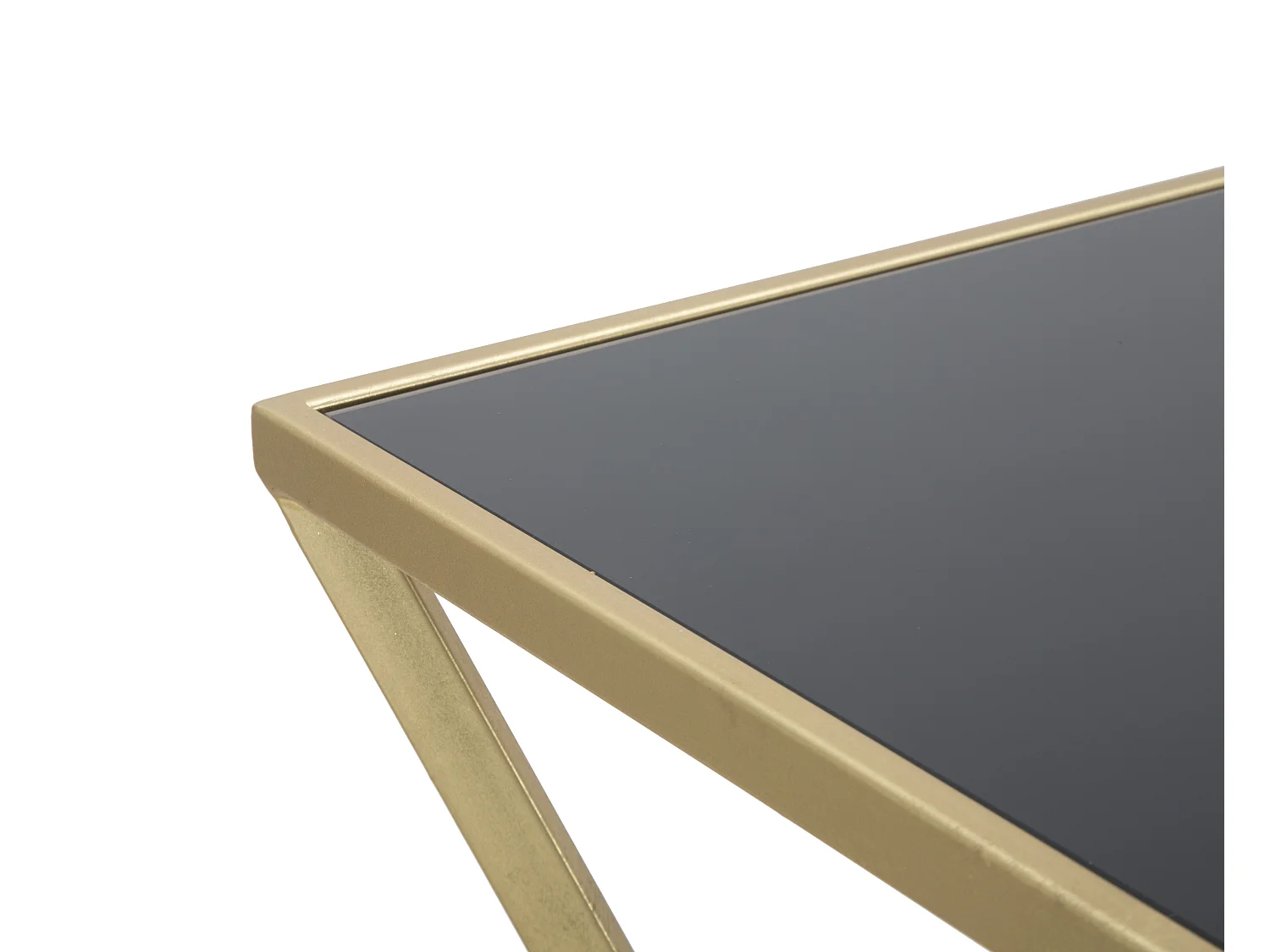 Tavolo porta telefono piramidi in metallo dorato cm 35x35x80