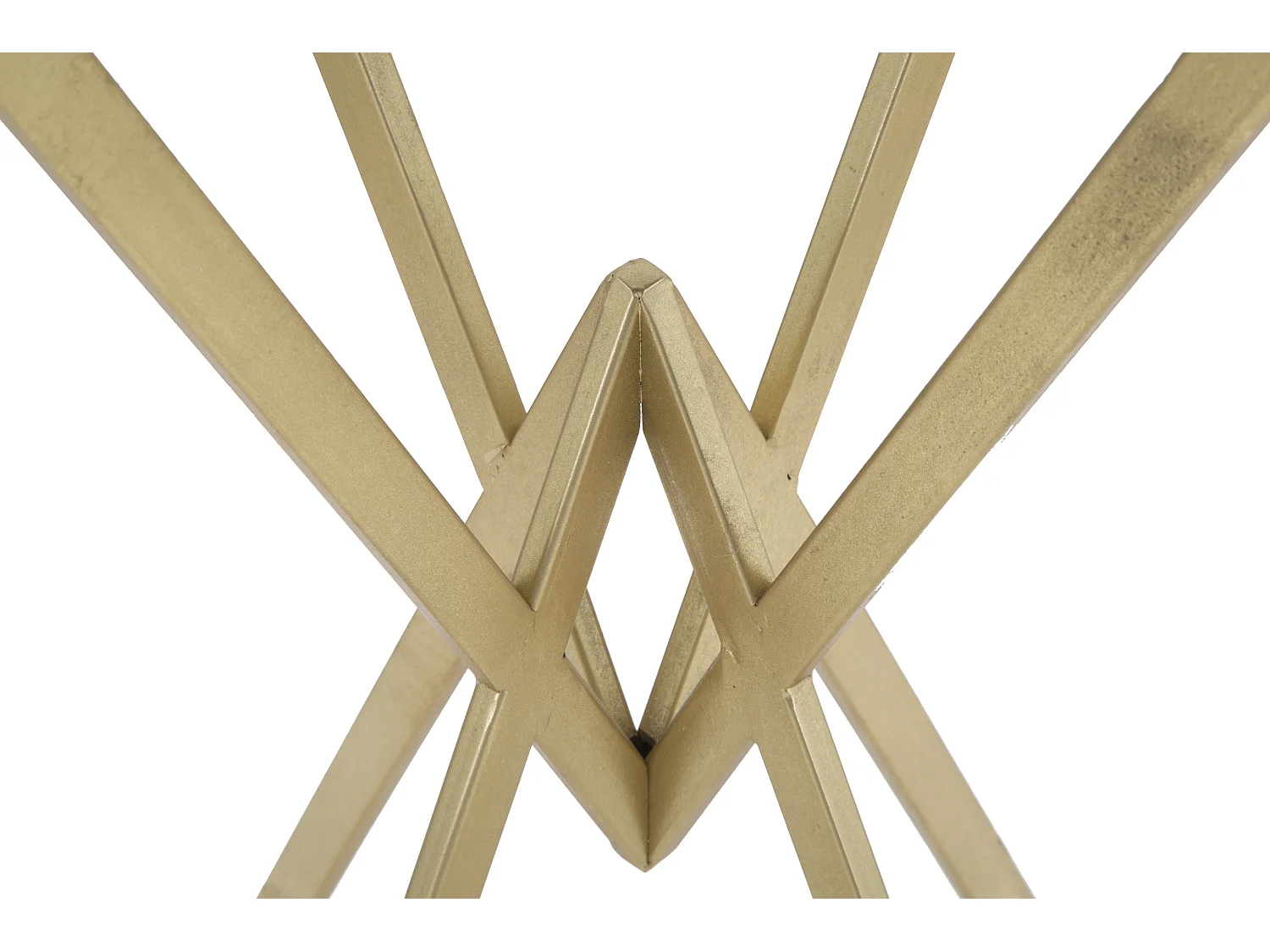 Tavolo porta telefono piramidi in metallo dorato cm 35x35x80