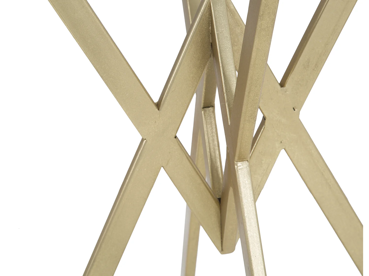 Tavolo porta telefono piramidi in metallo dorato cm 35x35x80