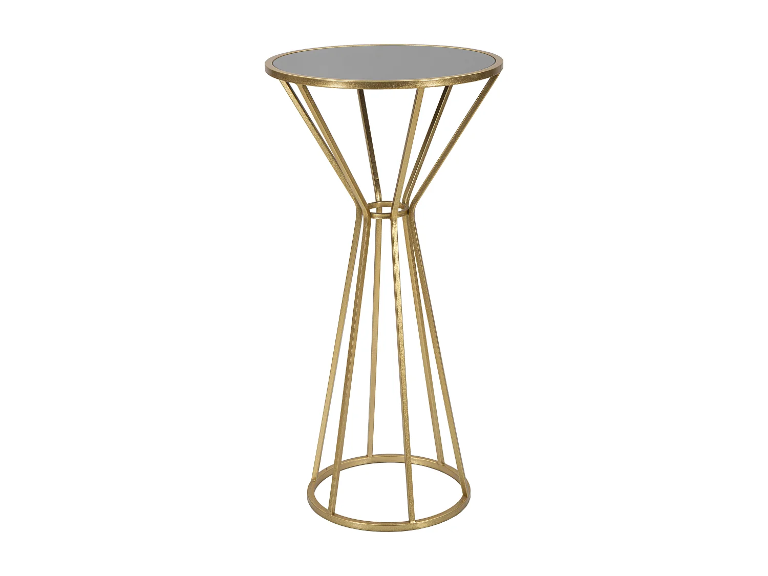 Table d'Appoint en Métal "Simple" 80cm Or
