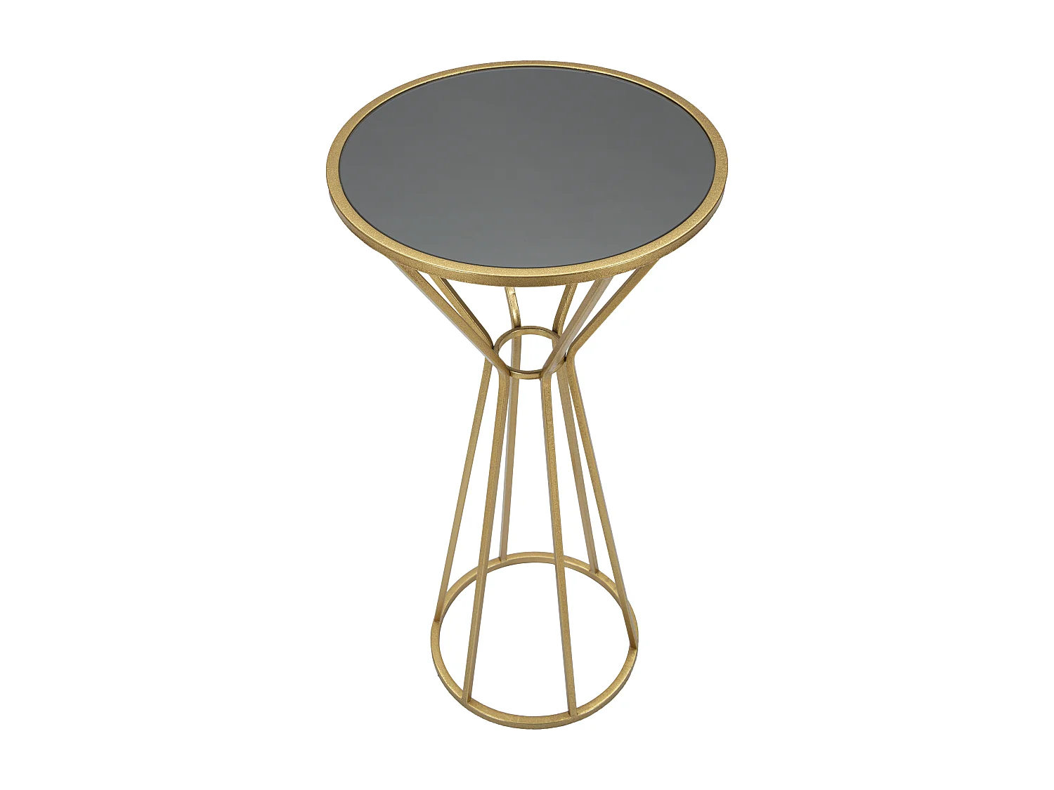 Table d'Appoint en Métal "Simple" 80cm Or