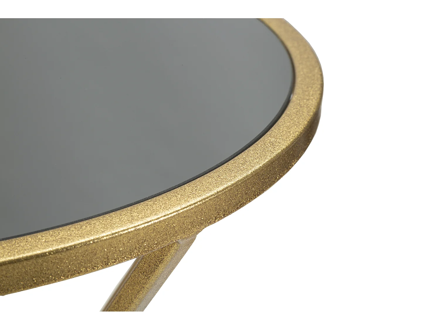 Table d'Appoint en Métal "Simple" 80cm Or