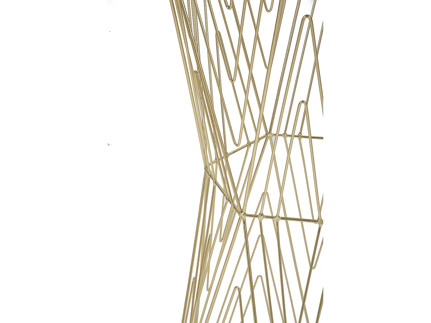 Table d'Appoint Hexagonale Design "Lines" 80cm Or