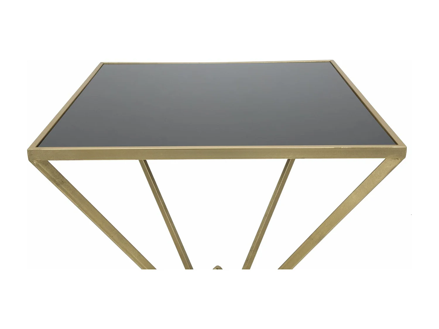 Tavolo bar piramidi in metallo dorato cm 60x60x105