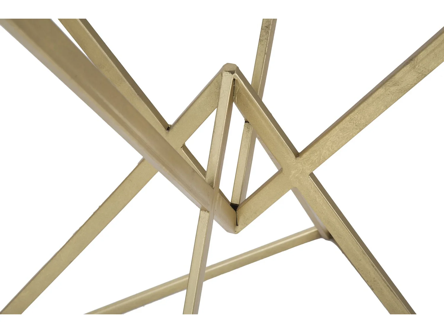 Tavolo bar piramidi in metallo dorato cm 60x60x105