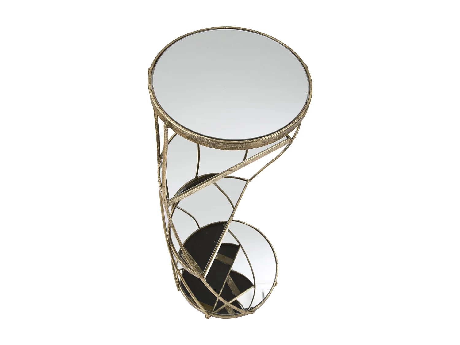 Table d'Appoint 4 Niveaux "Twisty" 86cm Or