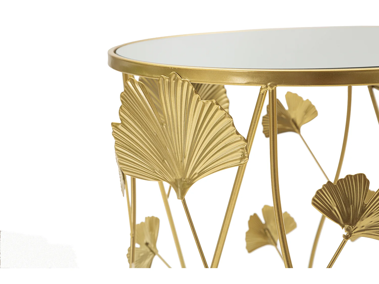 Lot de 2 Tables d'Appoint "Leavy" 55cm Or