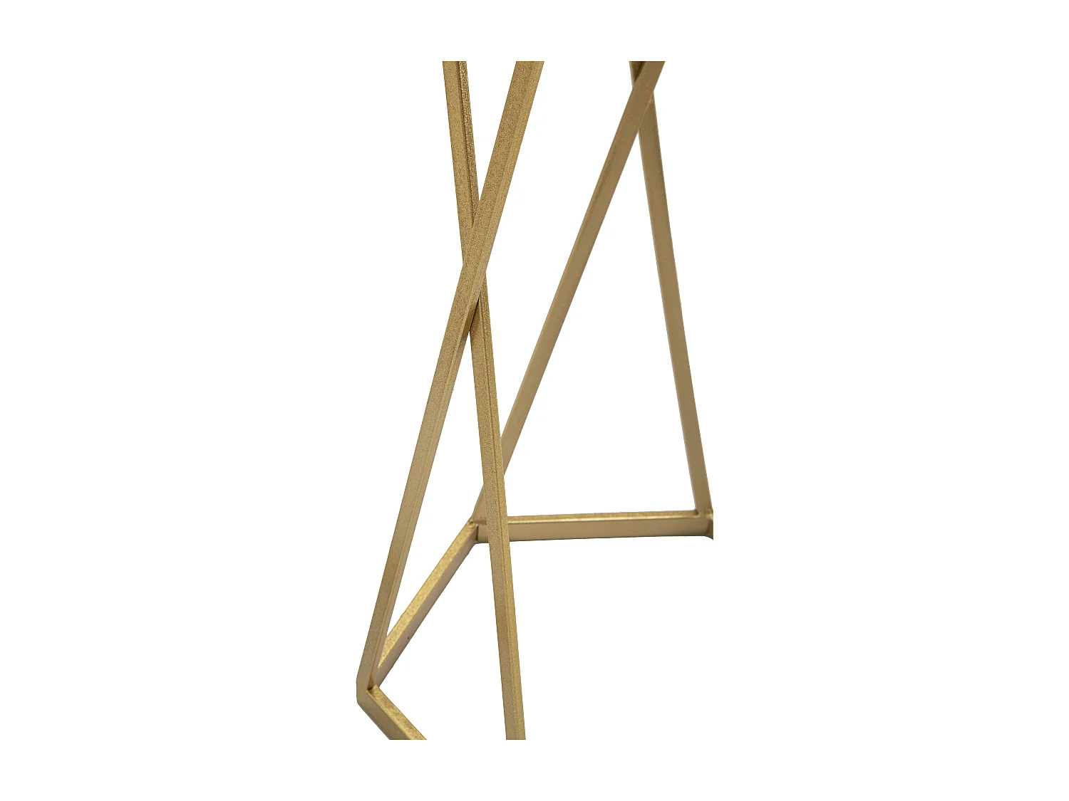 Set di 2 tavoli in metallo dorati con piano specchio cm 50x100-40x80