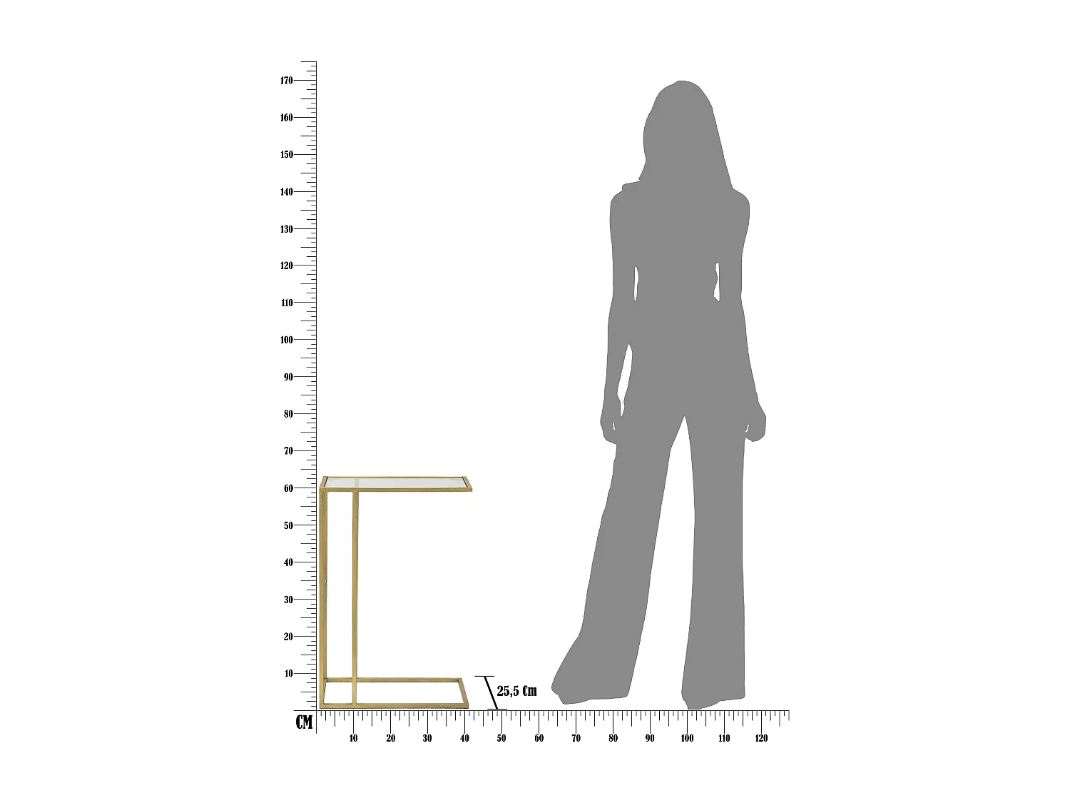 Table d'Appoint Design "Sofia" 60cm Or