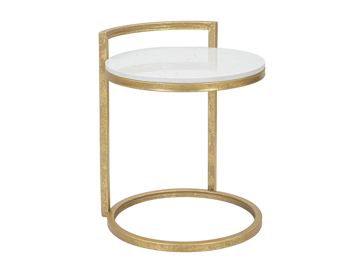 Table d'Appoint en Marbre "Alma" 50cm Or