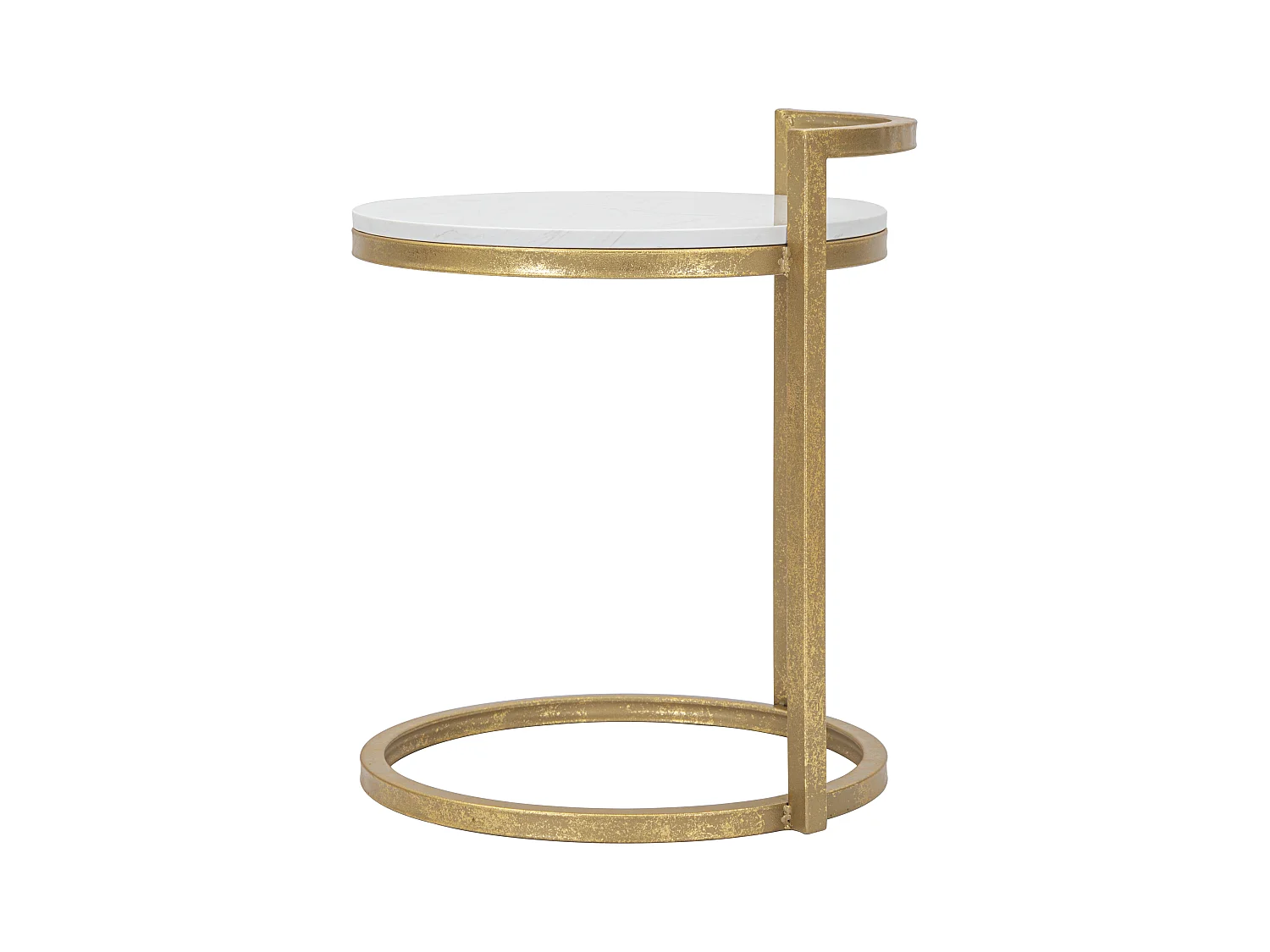 Table d'Appoint en Marbre "Alma" 50cm Or