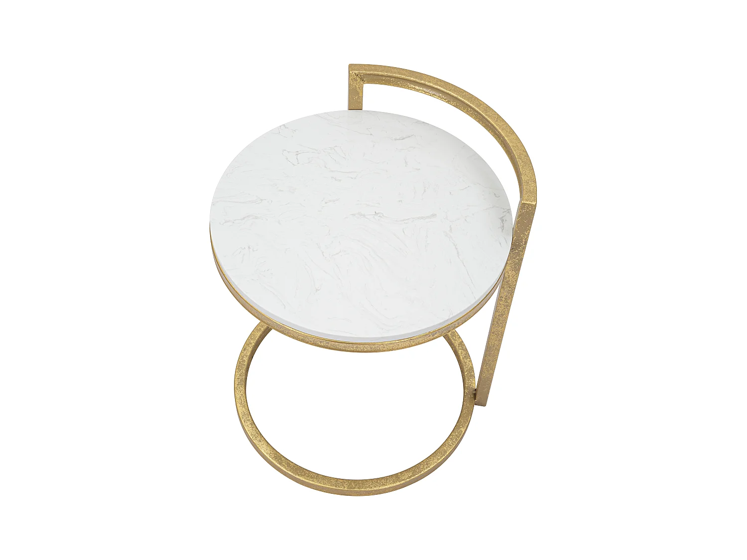 Table d'Appoint en Marbre "Alma" 50cm Or