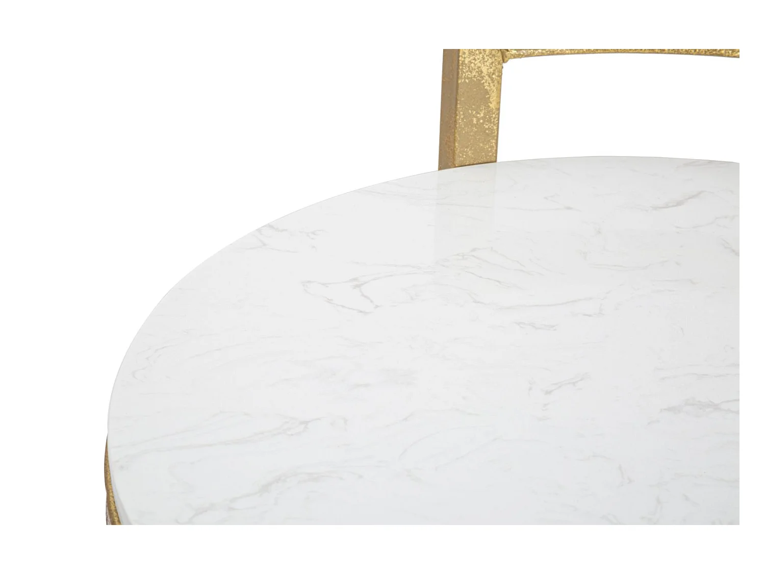 Table d'Appoint en Marbre "Alma" 50cm Or