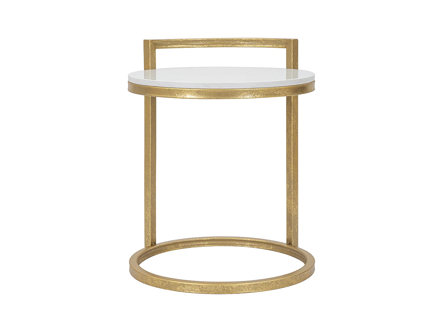 Table d'Appoint en Marbre "Alma" 50cm Or