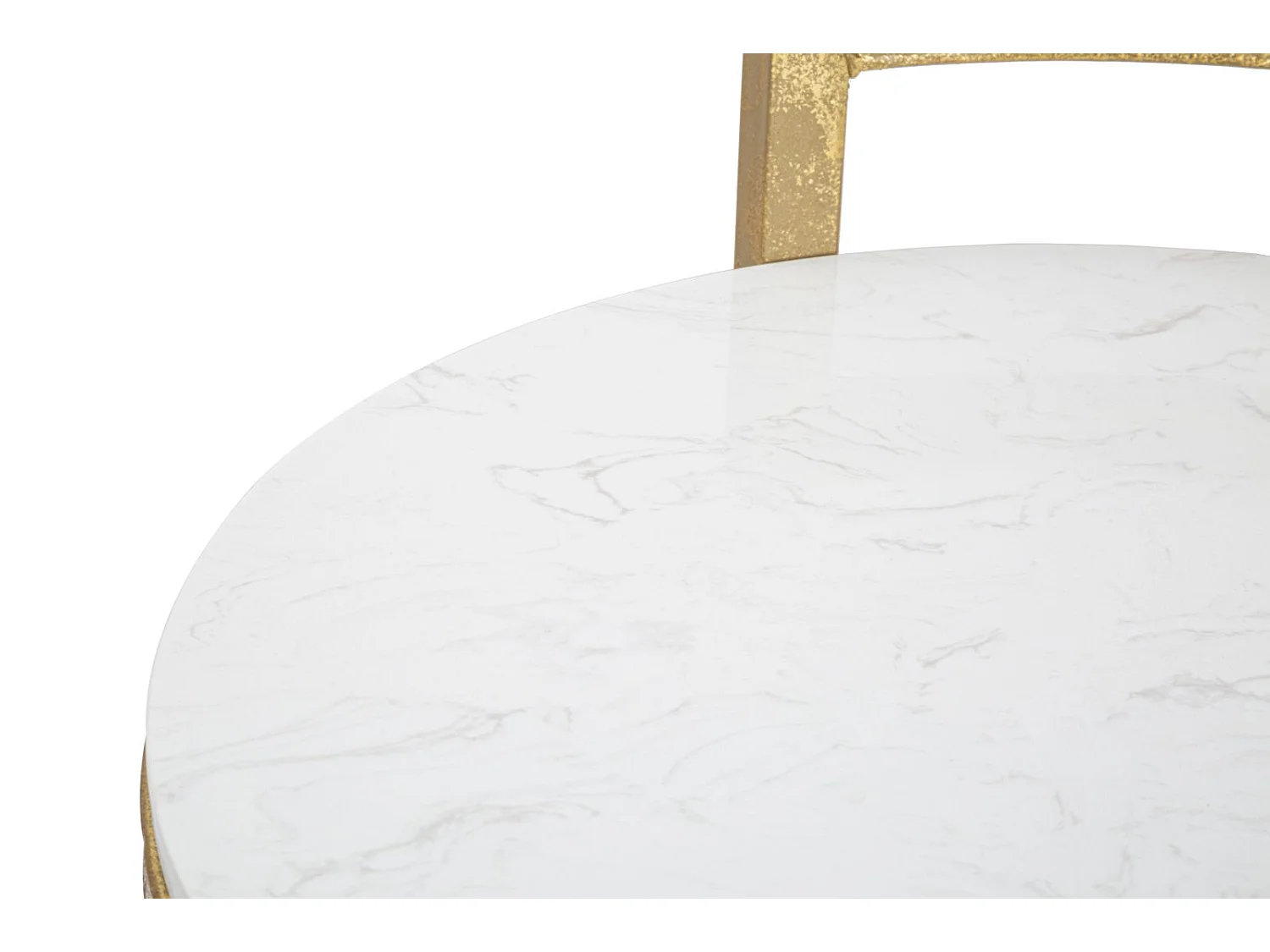 Table d'Appoint en Marbre "Alma" 50cm Or