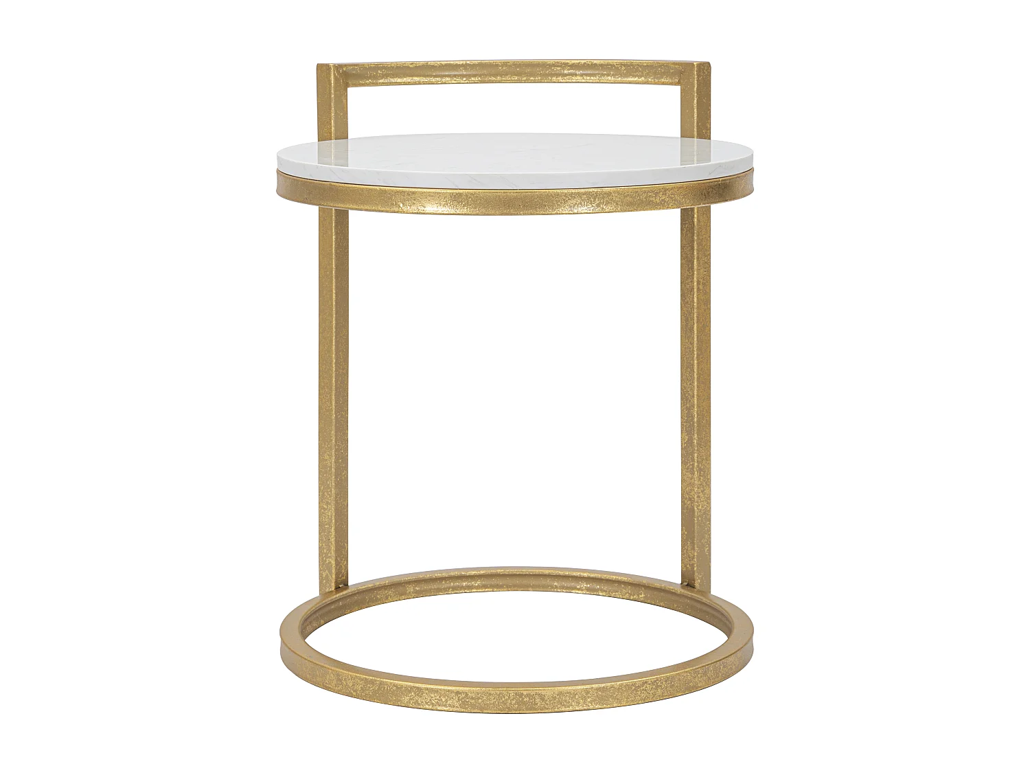 Table d'Appoint en Marbre "Alma" 50cm Or