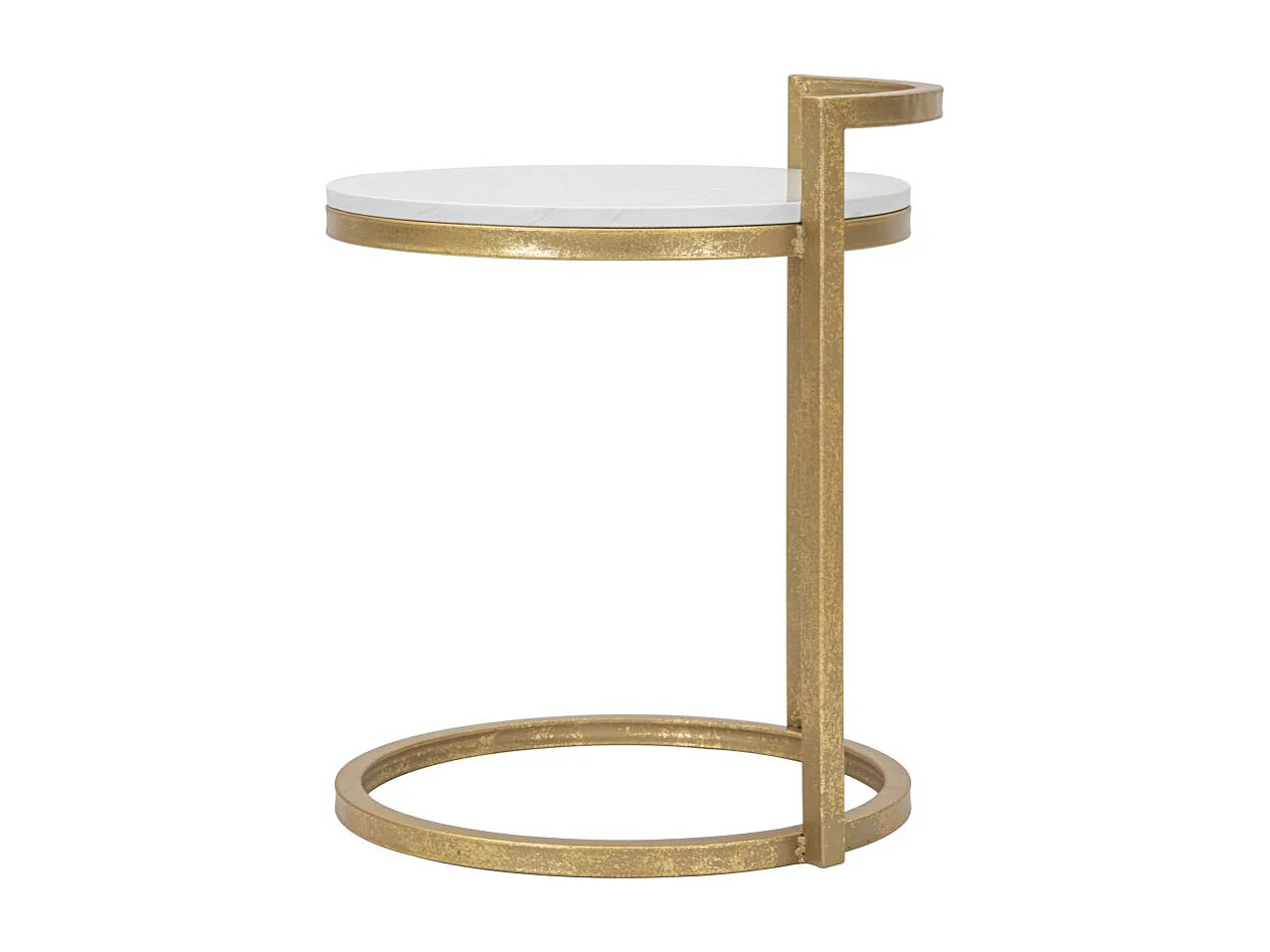 Table d'Appoint en Marbre "Alma" 50cm Or