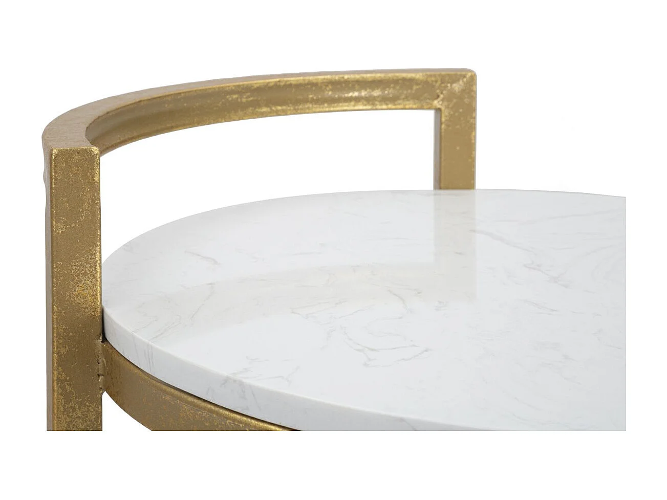 Table d'Appoint en Marbre "Alma" 50cm Or