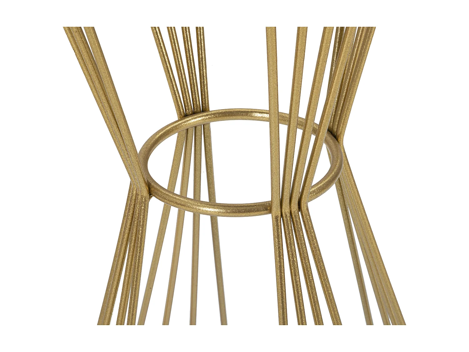 Tavolo rotondo in metallo dorato con piano specchio Ø cm 40x80