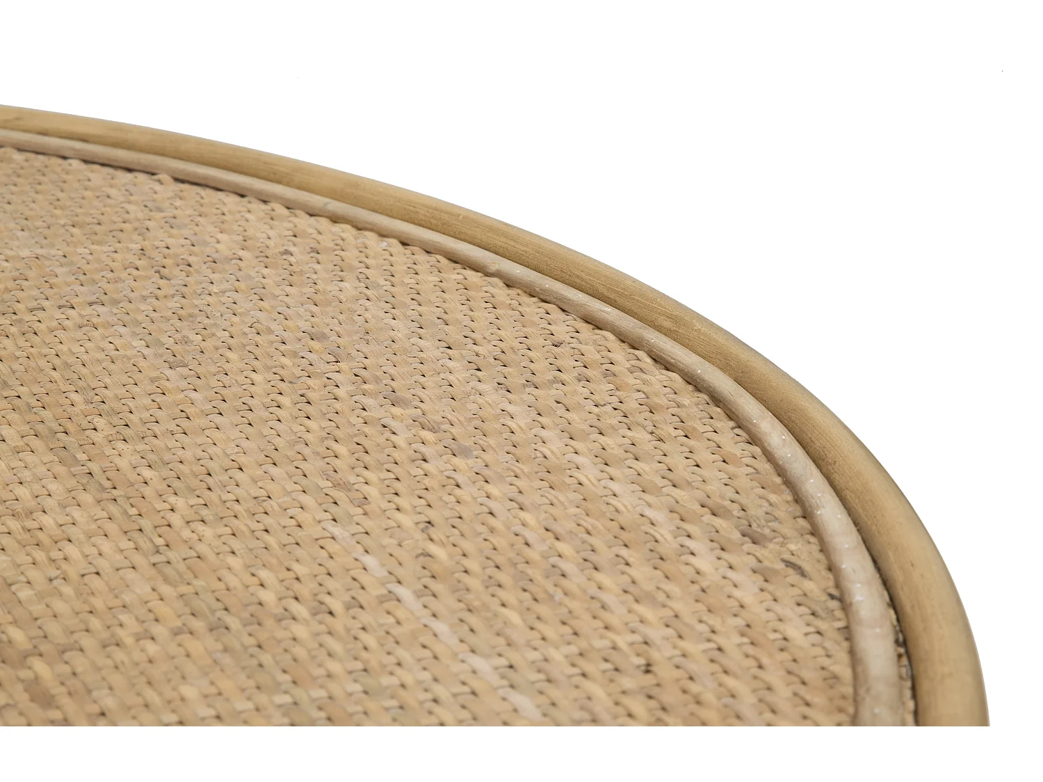 Table basse ronde en fer et bois marron Ø 80x50 cm