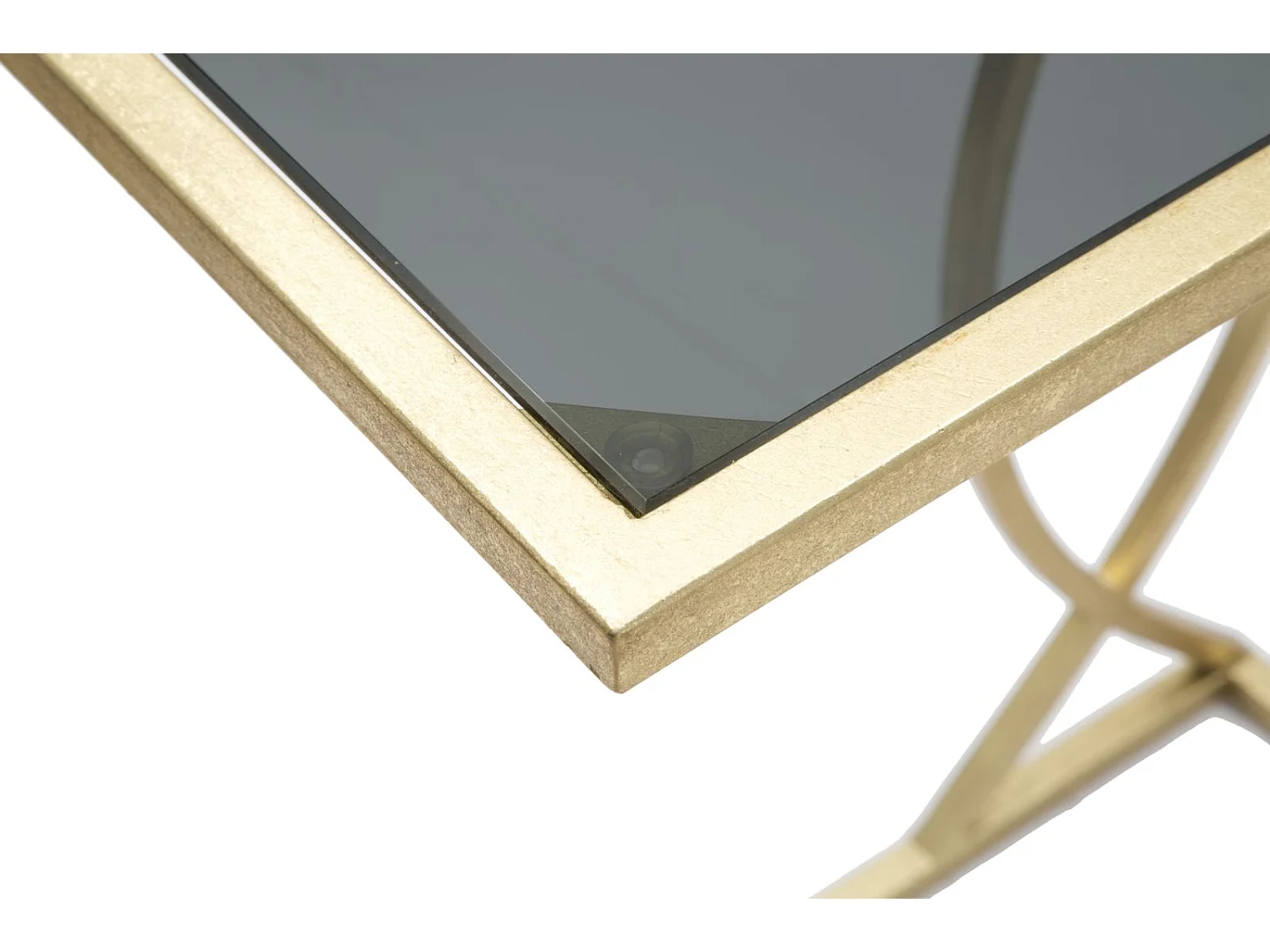 Table basse en métal doré 45,5x25,5x60 cm