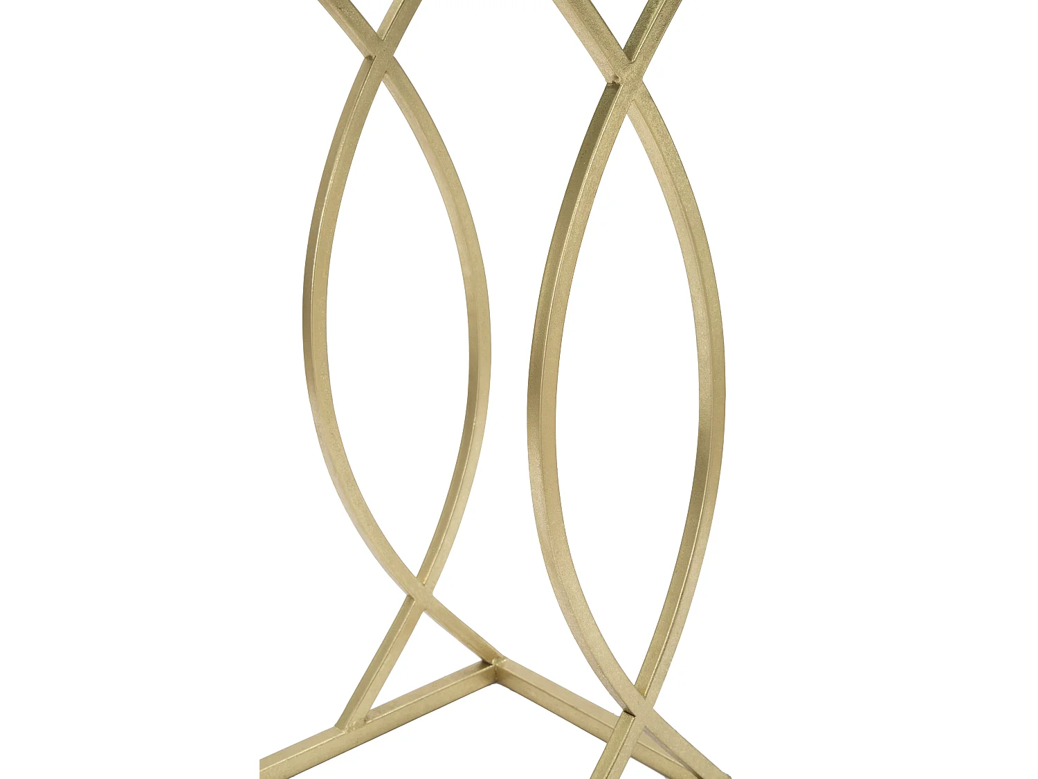 Tavolinetto da divano in metallo dorato cm 45,5x25,5x60