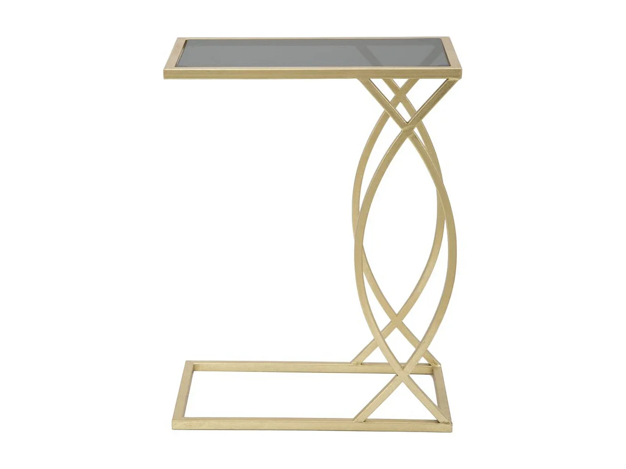 Table d'Appoint Design "Glam" 60cm Noir & Or