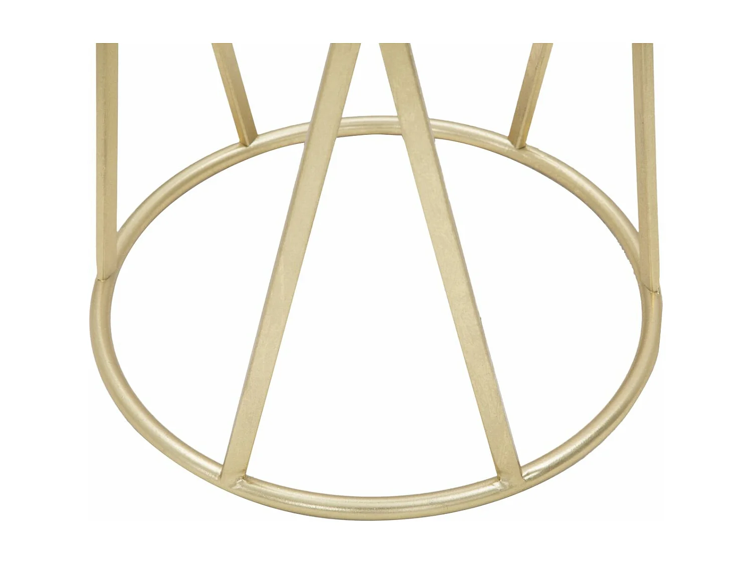 Tavolinetto rotondo in metallo dorato Ø cm 35x75