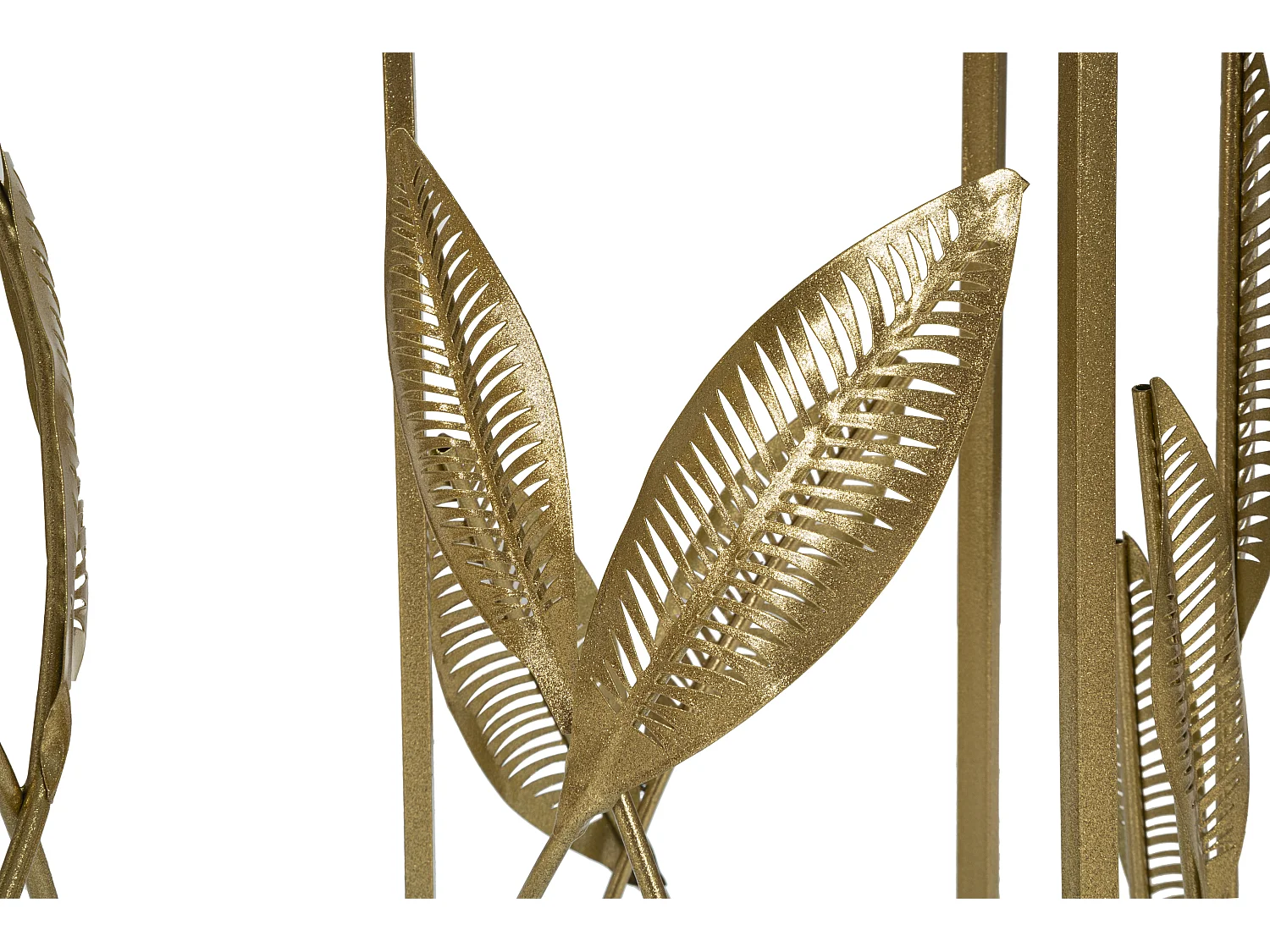 Set di 2 tavoli in metallo dorati con piano bianco cm 35x65,5-30x60,5