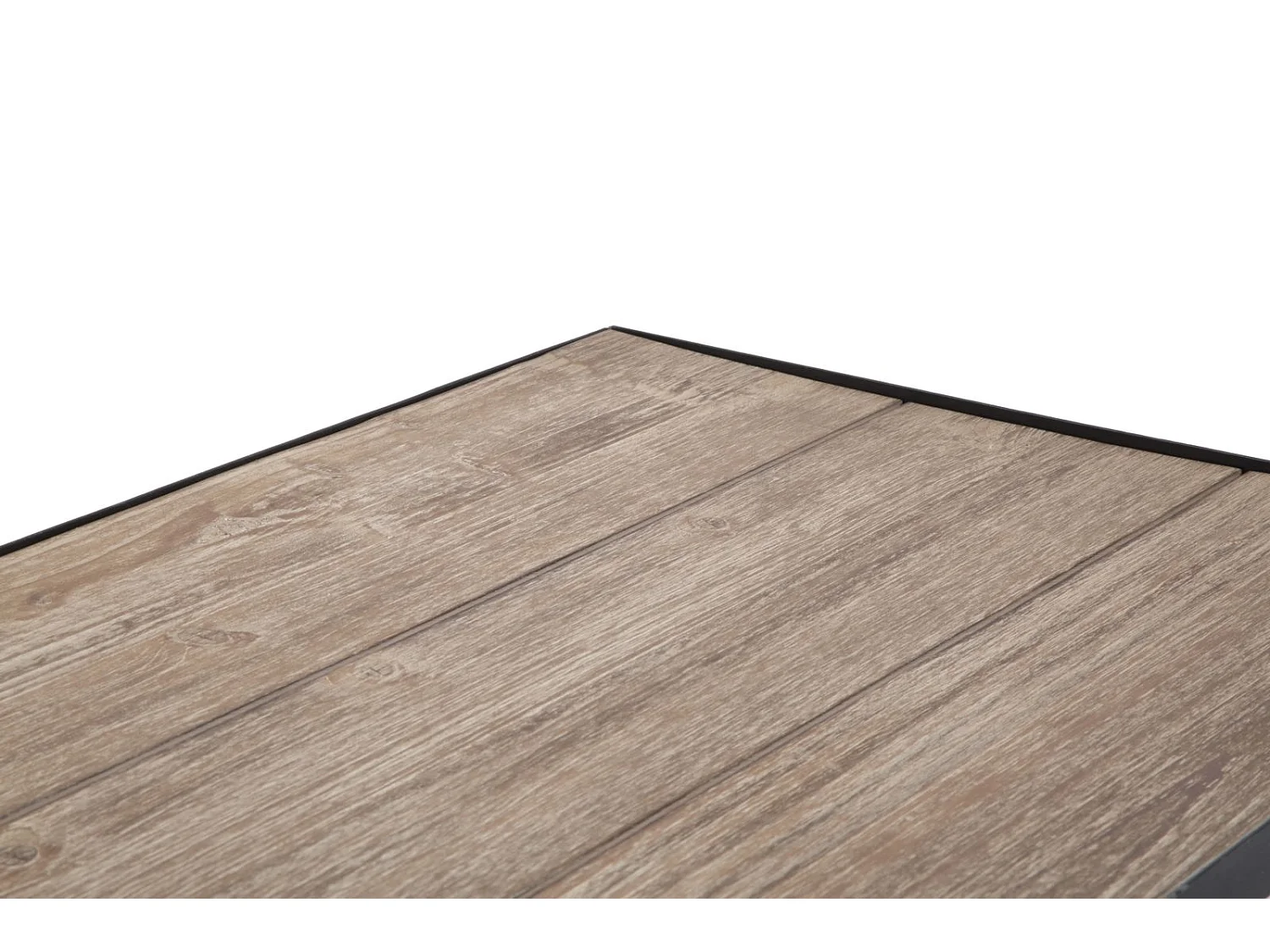 Table basse avec porte-revues en métal marron 120x43x62,5 cm