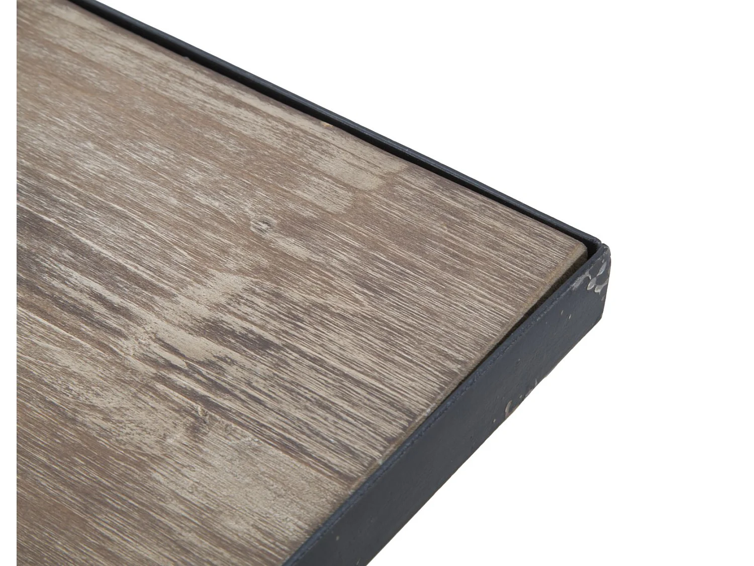 Table basse avec porte-revues en métal marron 120x43x62,5 cm