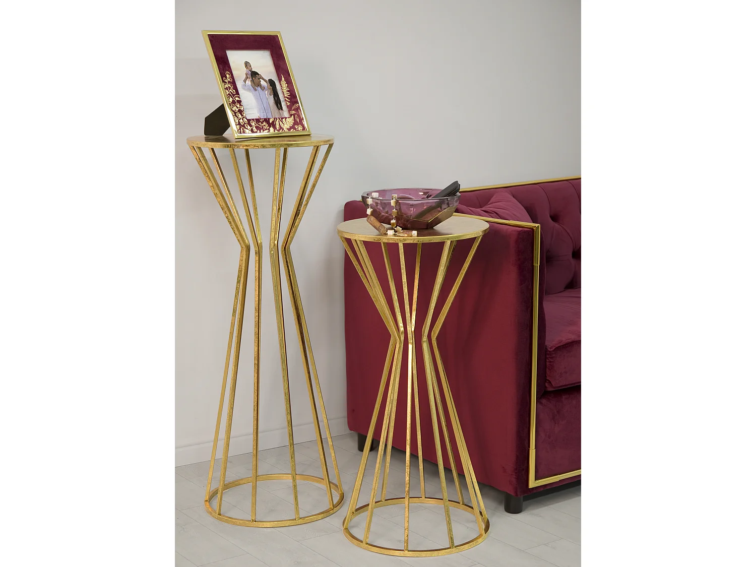 Table d'Appoint Design "Vienna" 100cm Or