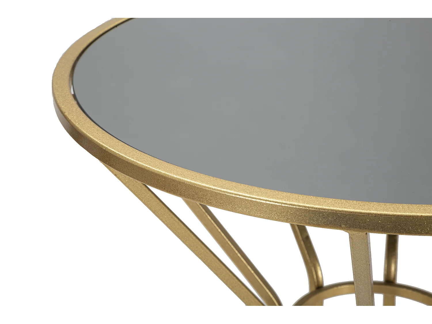 Table d'Appoint en Métal "Simple" 100cm Or