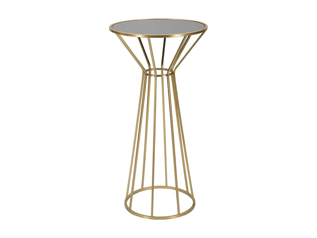 Table d'Appoint en Métal "Simple" 100cm Or