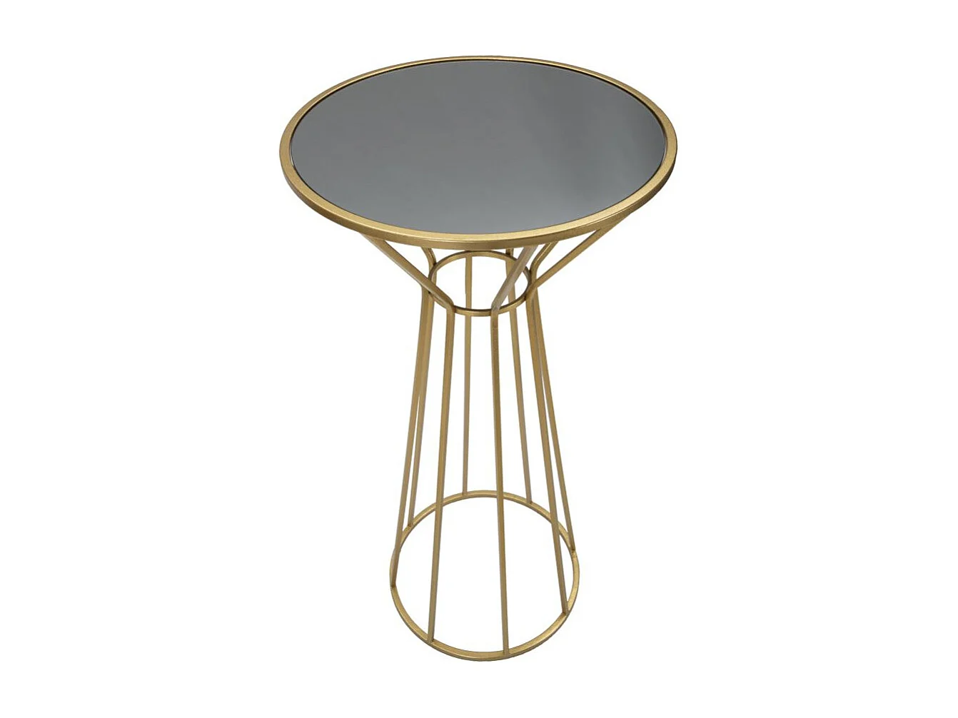 Table d'Appoint en Métal "Simple" 100cm Or