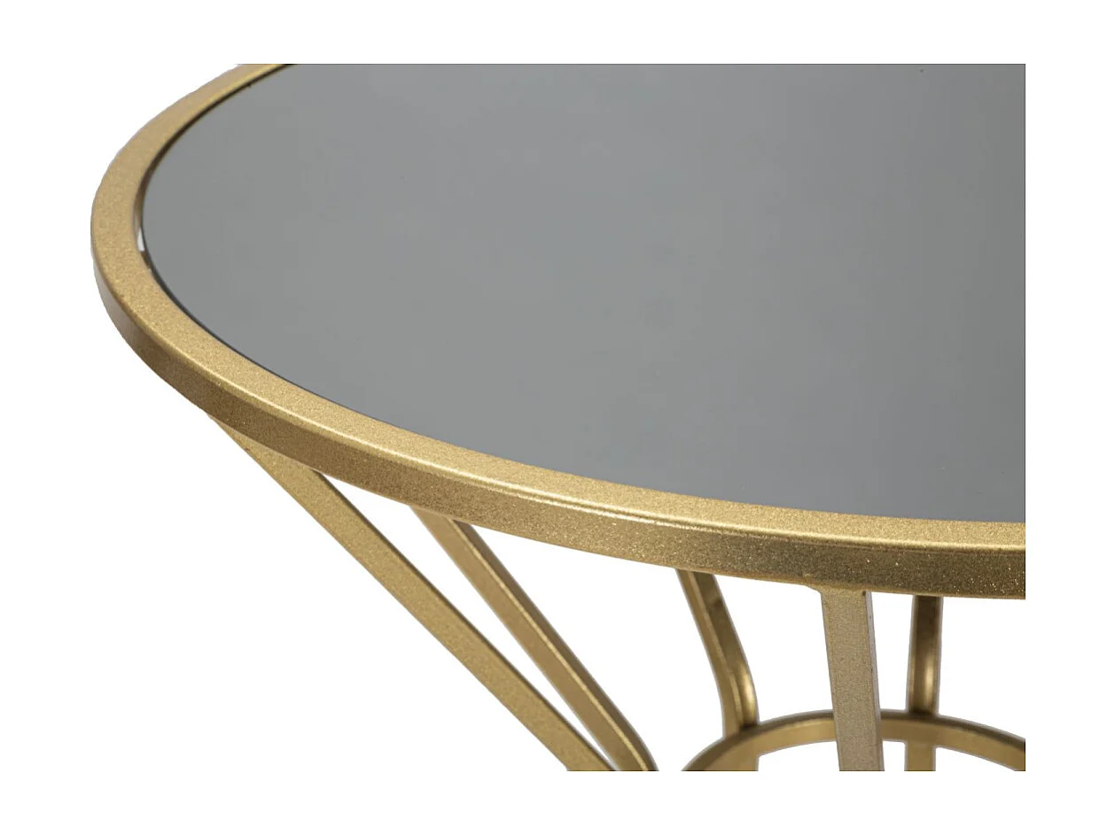 Table d'Appoint en Métal "Simple" 100cm Or