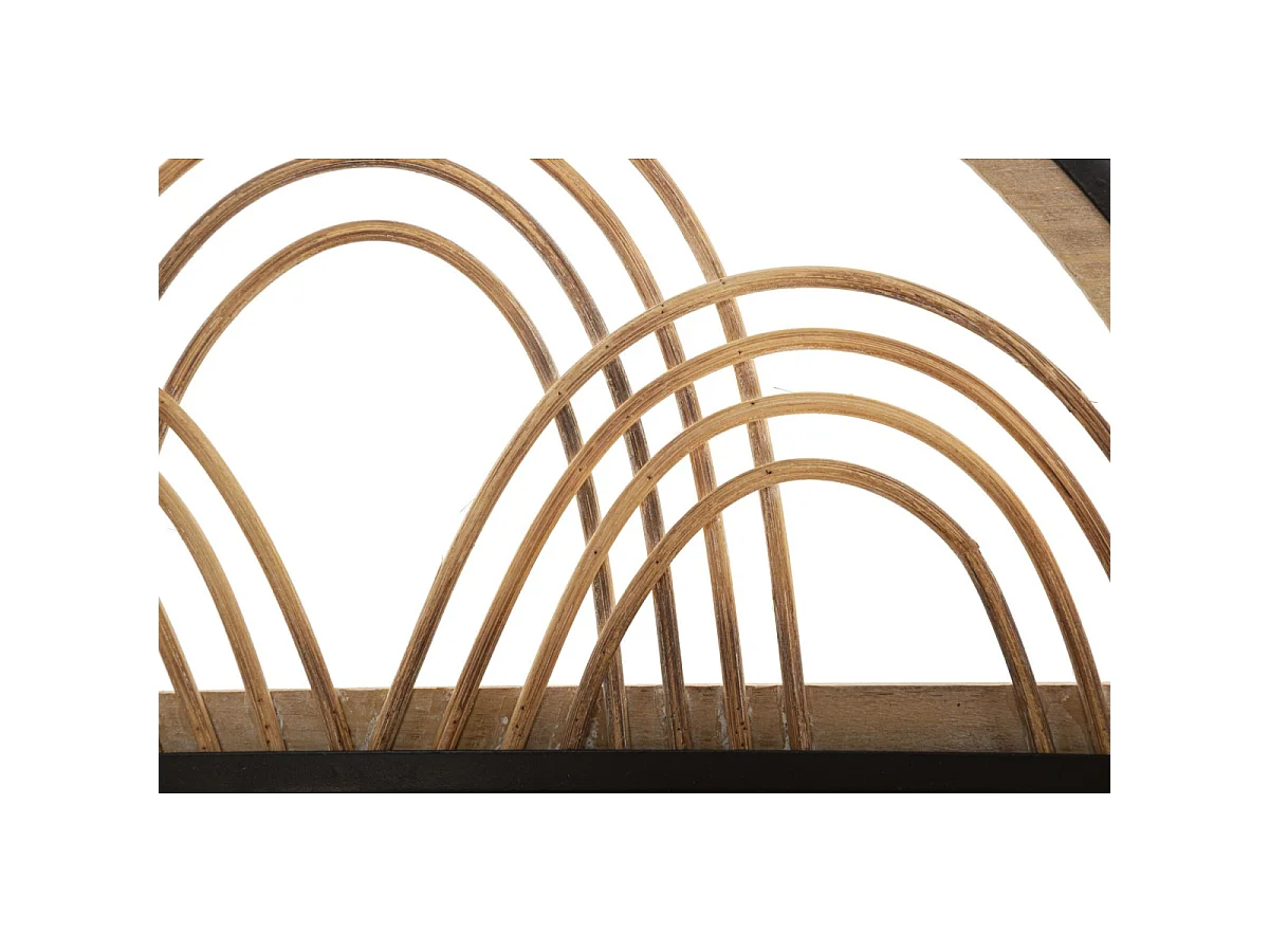 Mensola con appendi abiti in metallo e legno marrone cm 46x15,5x30
