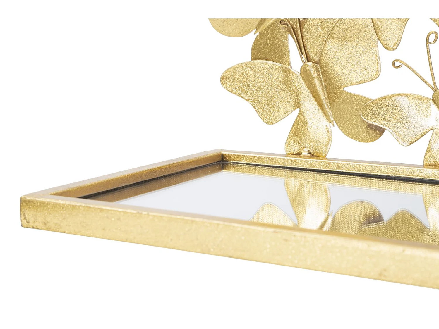 Lot de 2 Étagère Murales Design "Butterfly" 43cm Or