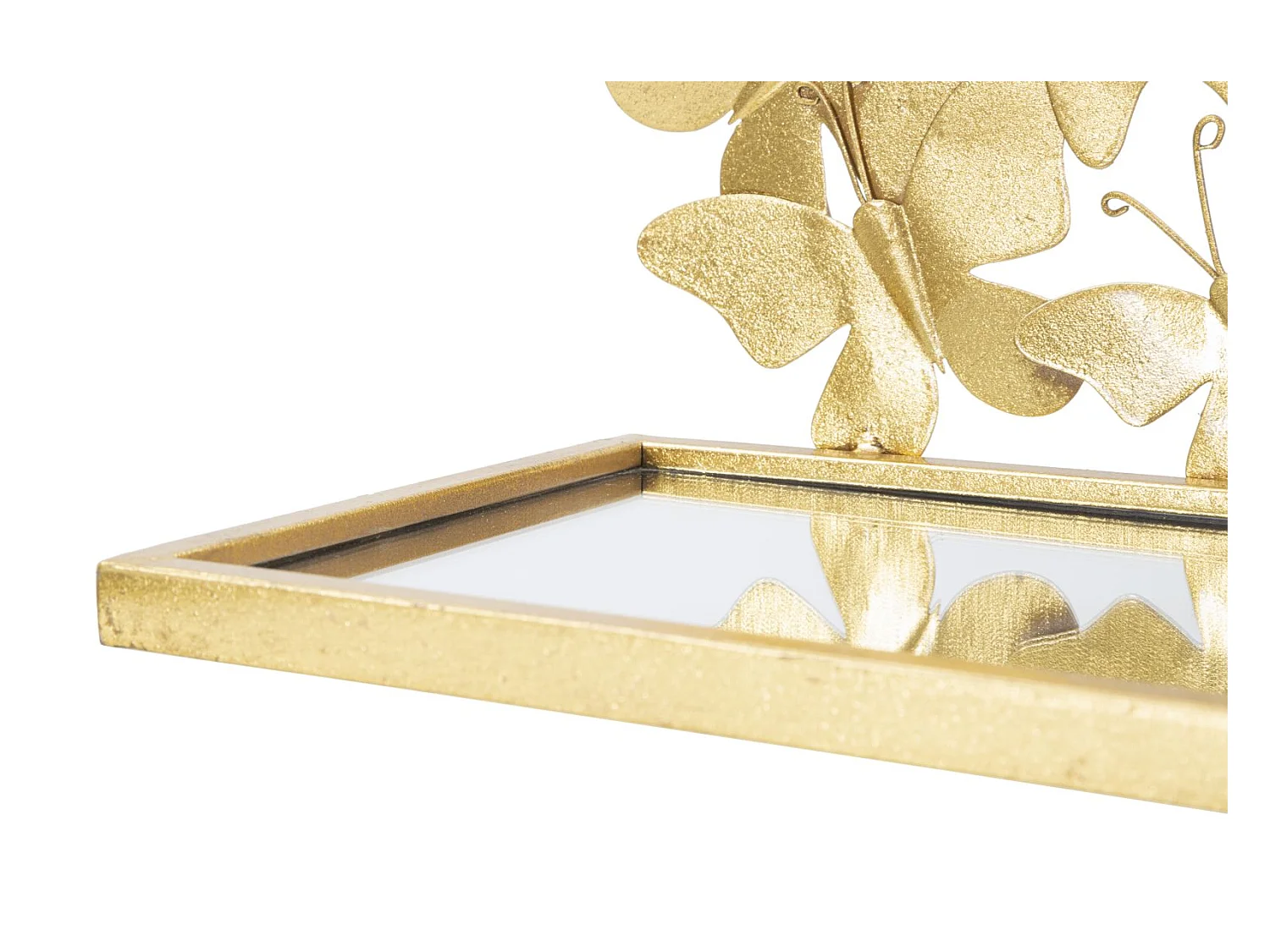 Lot de 2 Étagère Murales Design "Butterfly" 43cm Or
