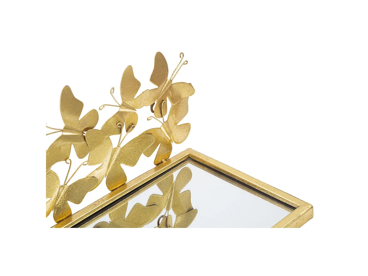 Set van 2 planken met vlinders en spiegelblad cm 43x19.2x16.5