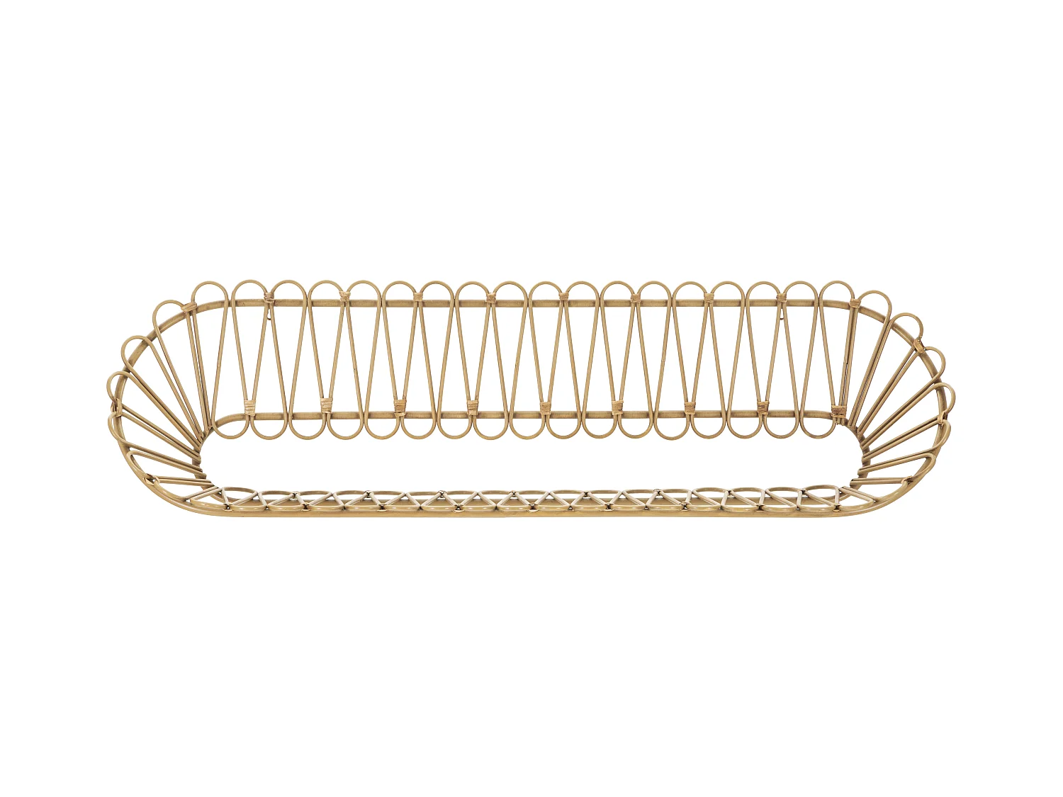 Mensola da parete in metallo marrone cm 162x28x43,5