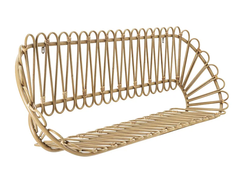 Bruine metalen wandplank 162x28x43,5 cm