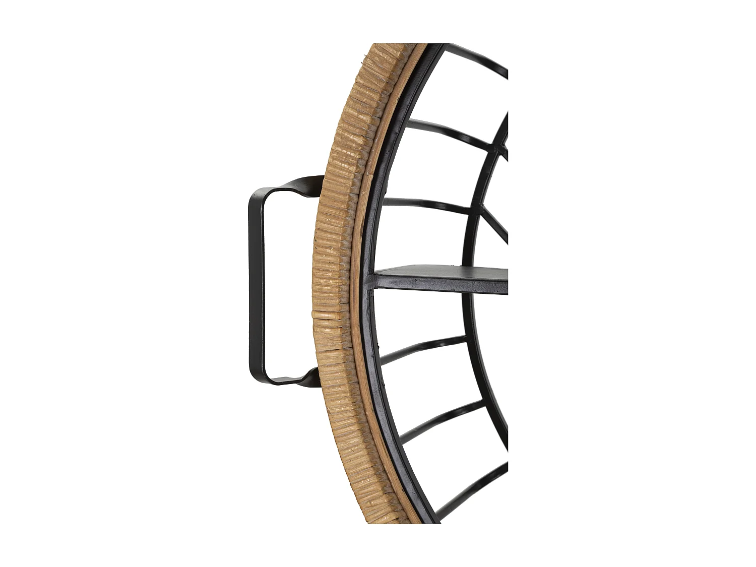 Étagère Murale en Métal "Cebu" 72cm Noir & Naturel